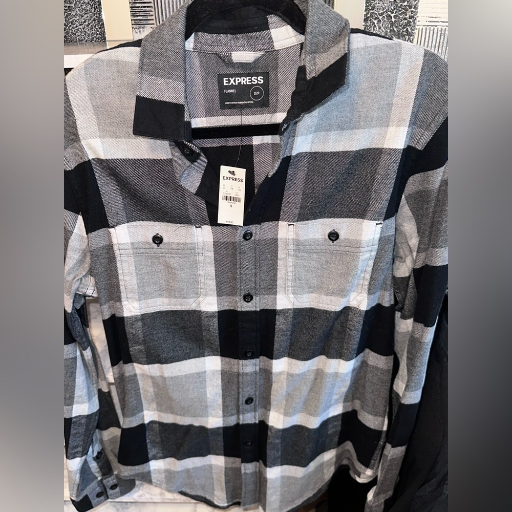 Express new never worn men’s size small flannel shirt